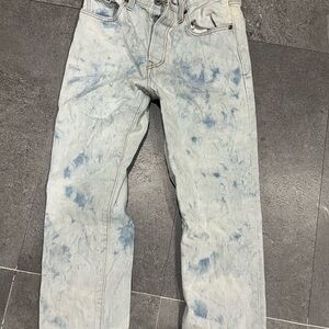 Levi's Women's Light Blue Tie-Dye Ankle Jeans